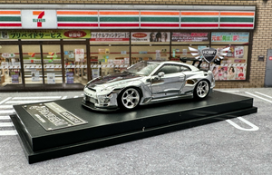 New Arrival Nissan GT-R Pandem Chrome Silver LEAGUE MODELS