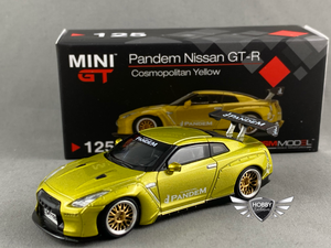 Pandem Nissan GT-R Cosmopolitian Yellow MiJo Exclusive #125 Mini GT