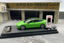 Load image into Gallery viewer, Tesla Model3 Matte Solid Colour Coating Simulation Alloy Car Frosted Green Timemicro